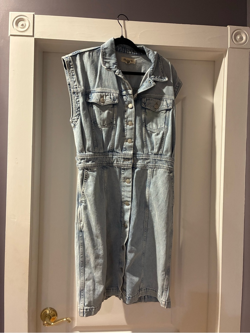 Madewell Light Wash Denim Mini Dress